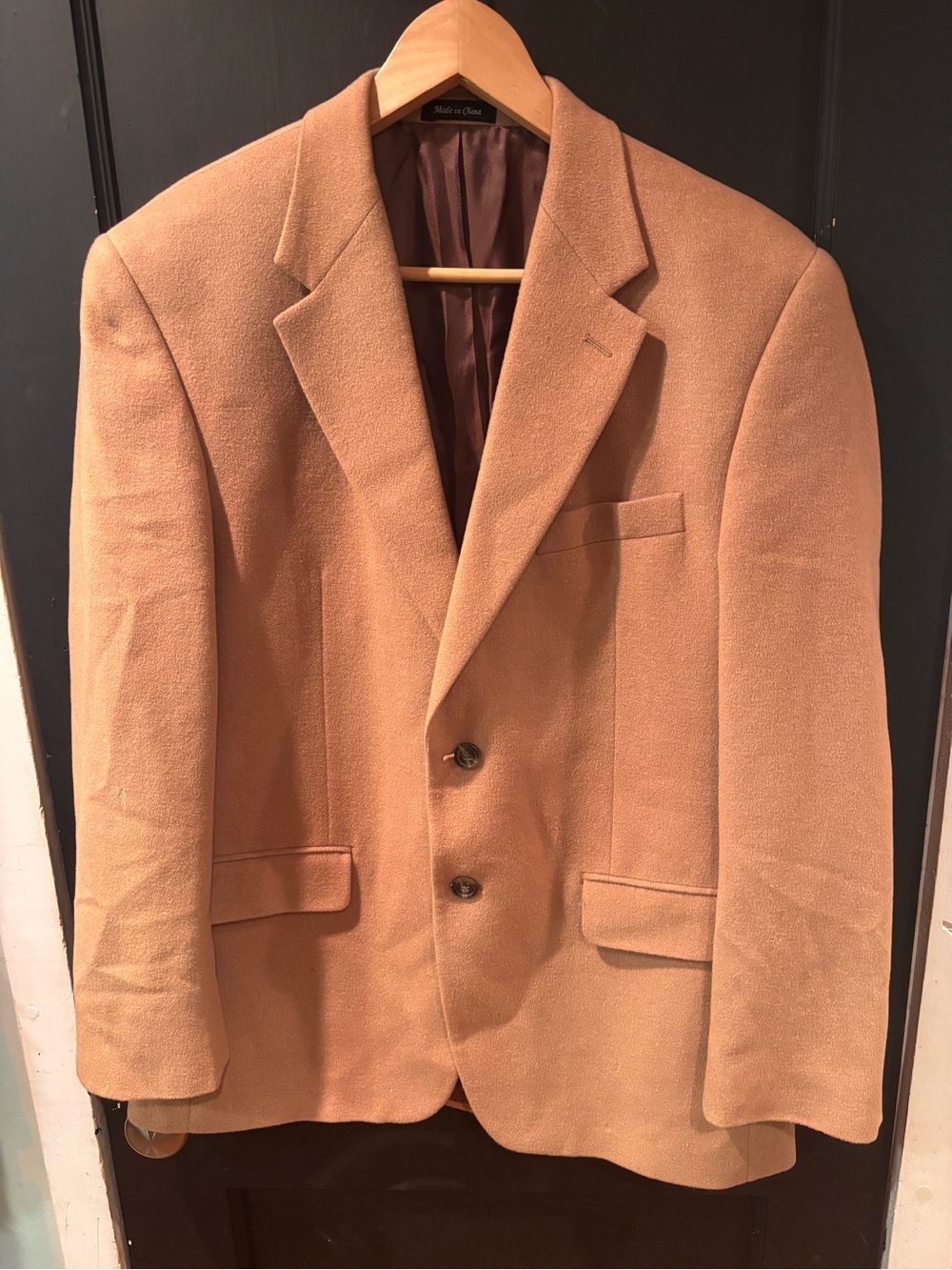 Lauren Ralph Lauren Camel Wool Silk Cashmere Sport Coat Blazer 40R Men’s